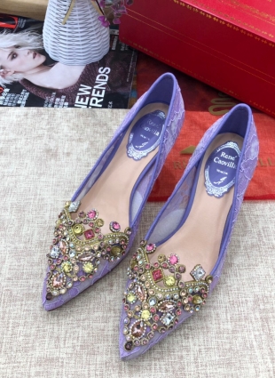 Rene Caovilla shoes violet medium heel