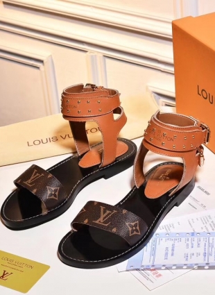 Louis Vuitton sandals brown