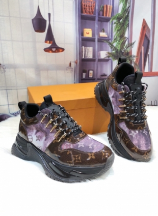 Louis Vuitton sneakers brown and violet