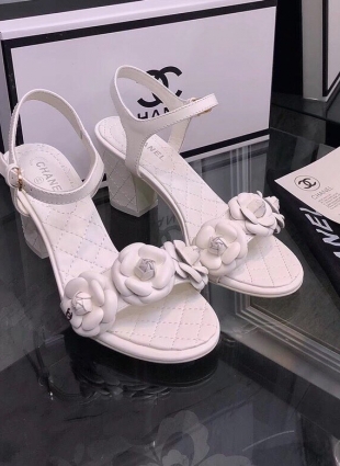 Chanel sandals white