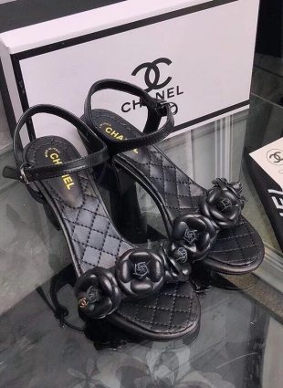 Chanel sandals black