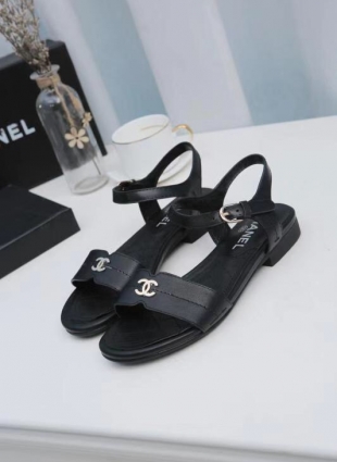 Chanel sandals black