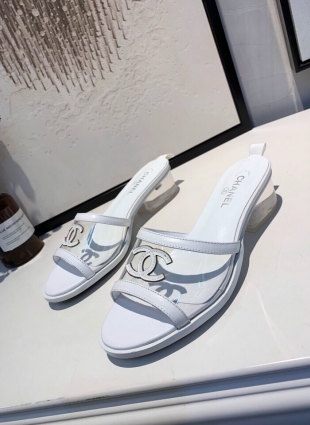 Chanel sandals white