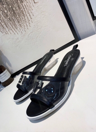 Chanel sandals black