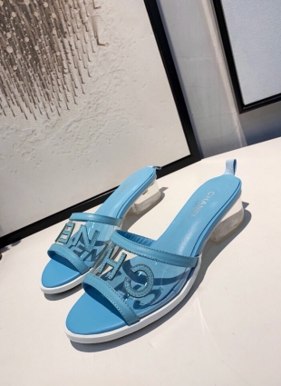 Chanel sandals blue