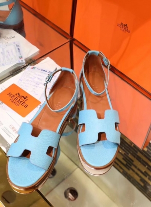 Hermès sandals blue