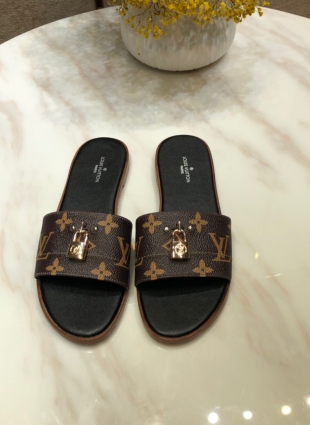 Louis Vuitton step-ins brown