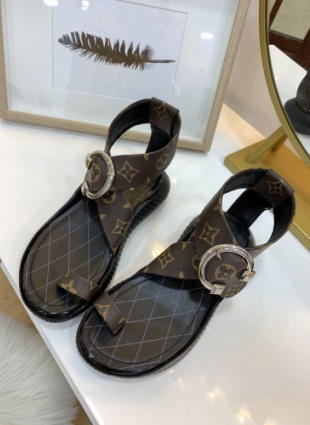 Louis Vuitton sandals brown