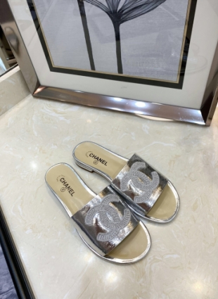 Chanel step-ins silver