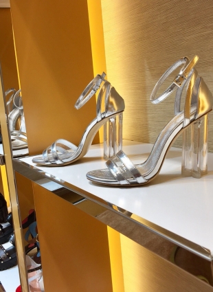 Louis Vuitton sandals silver