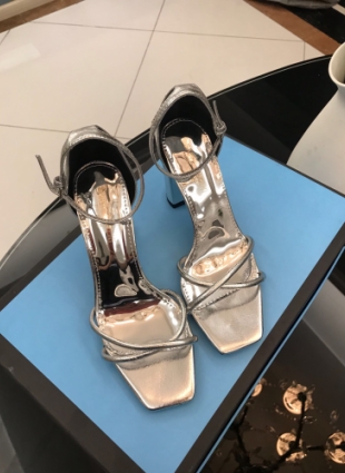 Yves Saint Laurent sandals silver