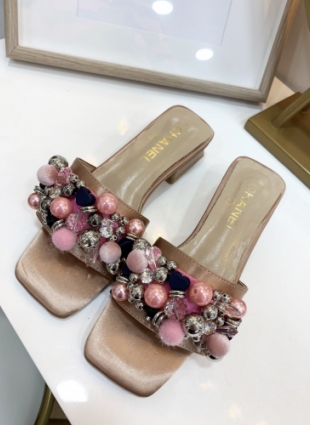 Chanel sandals peach
