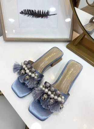 Chanel sandals blue