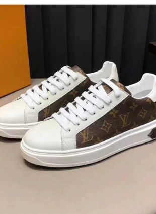 Louis Vuitton sneakers white and brown