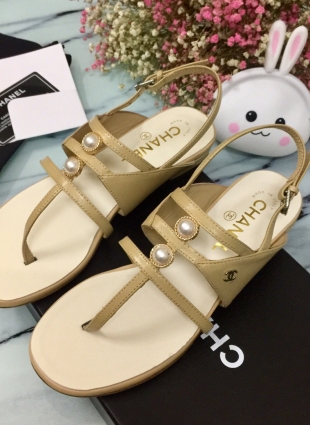 Chanel sandals beige