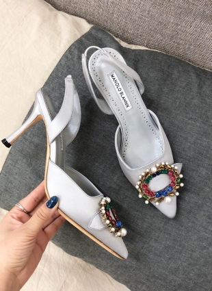 Manolo Blahnik shoes gray