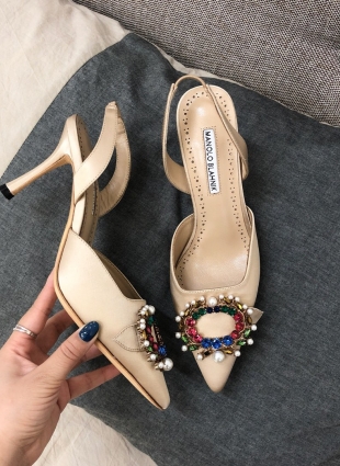 Manolo Blahnik shoes beige