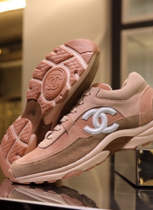 Chanel sneakers peach