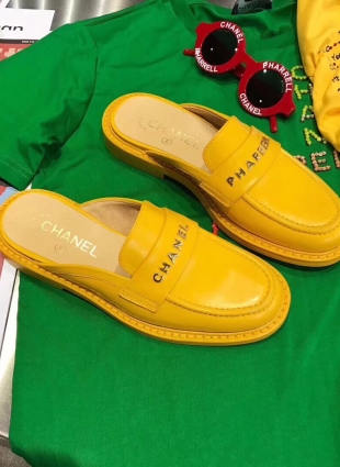 Chanel shoes yellow