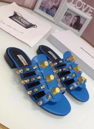 Balenciaga step-ins dark blue