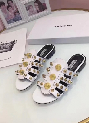 Balenciaga step-ins white