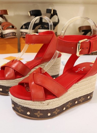 Louis Vuitton sandals red