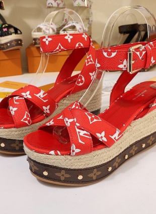 Louis Vuitton sandals red