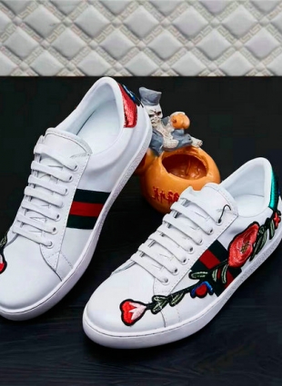White Gucci Ace Sneakers