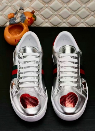 Silver Gucci Ace Sneakers