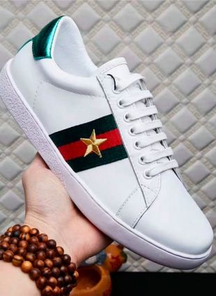 White Gucci Ace Sneakers