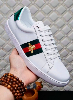 White Gucci Ace Sneakers
