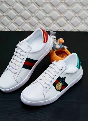 White Gucci Ace Sneakers