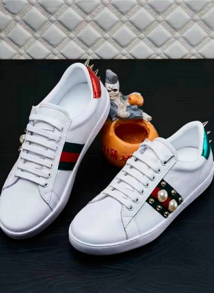 White Gucci Ace Sneakers