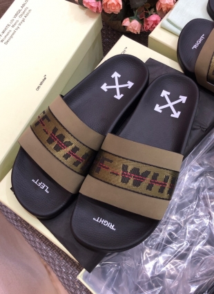 Off White slides green