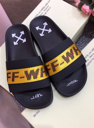 Off White slides yellow