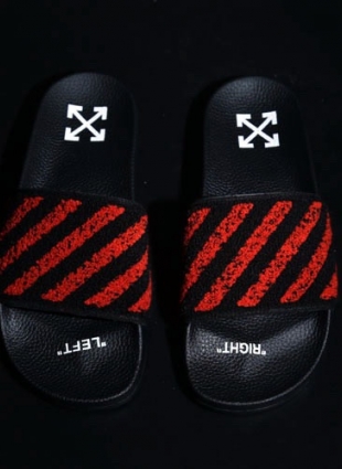 Off White slides black and red