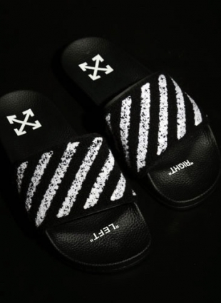 Off White slides black and white