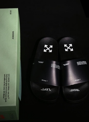 Off White slides black and white