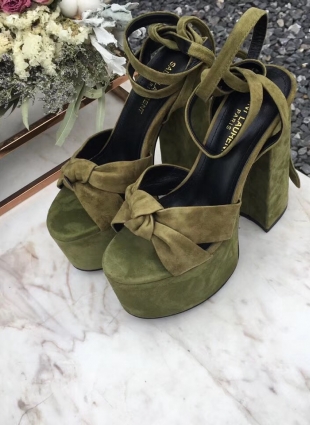 Saint Laurent sandals green
