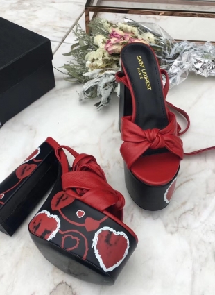 Saint Laurent sandals red