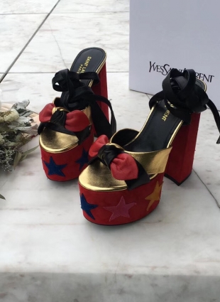 Saint Laurent sandals red
