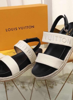 Louis Vuitton sandals white