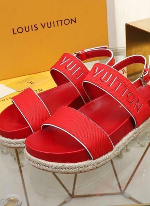Louis Vuitton sandals red