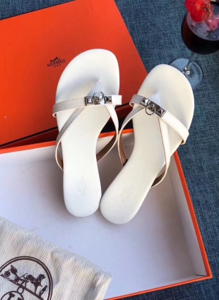 Hermès step-ins white