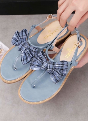 Chanel sandals blue