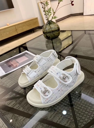 Chanel sandals white