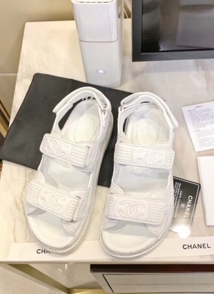 Chanel sandals white