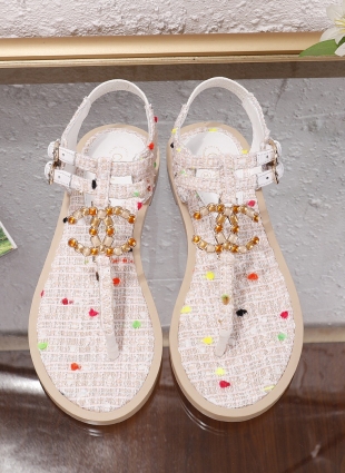 Chanel sandals beige
