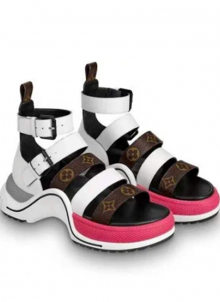 Louis Vuitton sandals white