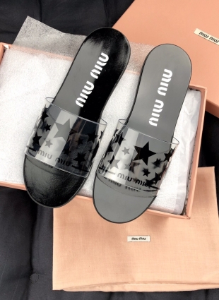 Miu Miu slippers black